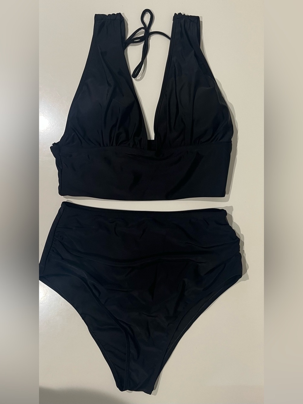 Geode Black High-Waist Two-Piece Swim Set - Women